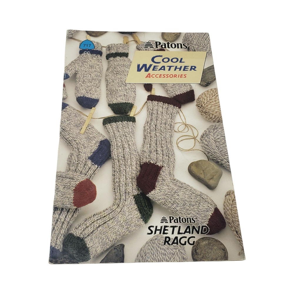 Patons Cool Weather Knitting Pattern Shetland Ragg Socks Mittens Book